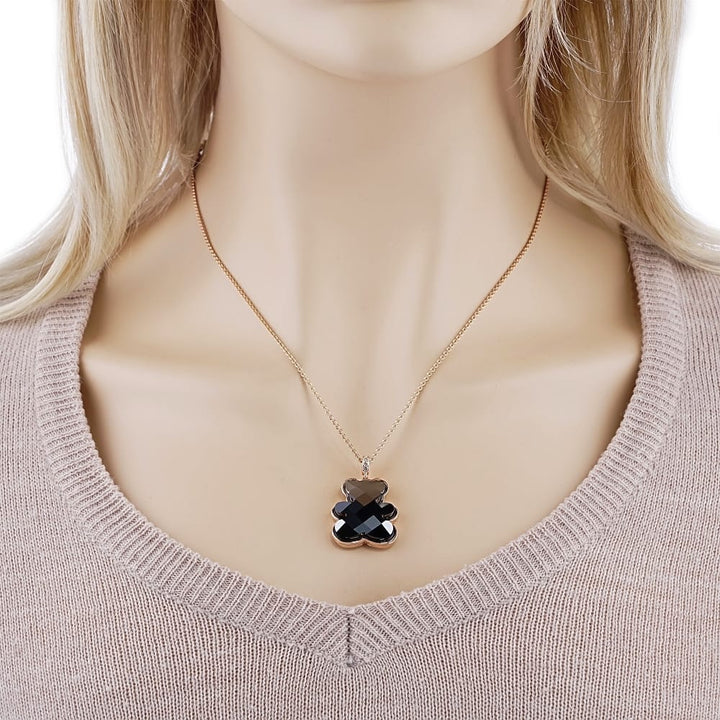 Swarovski Black Teddy Bear Pendant Necklace 5300446 - View 3