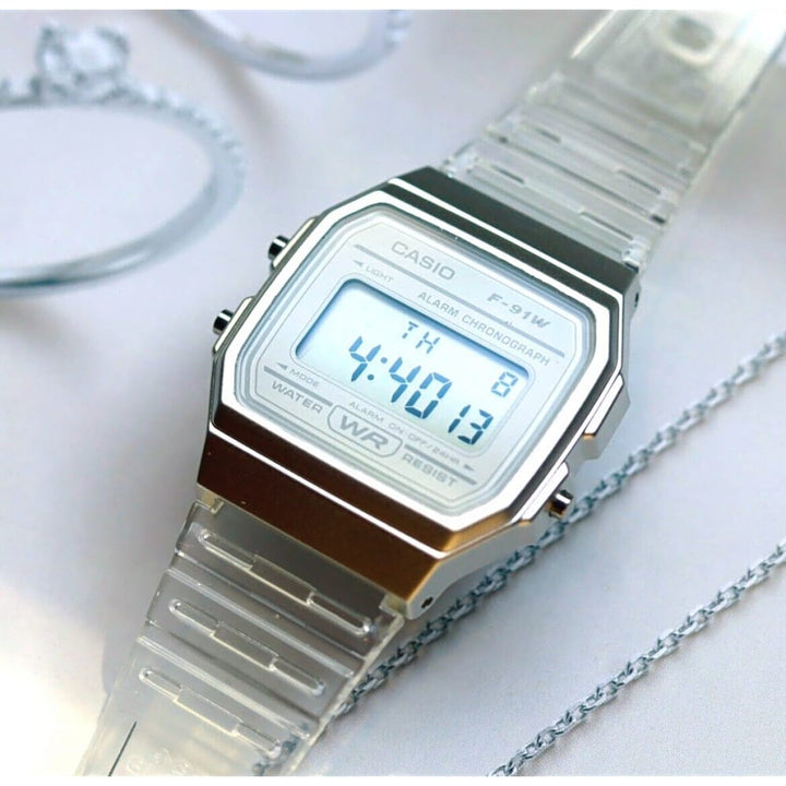 Casio POP F-91WS-7DF Classic White Digital Watch - View 5