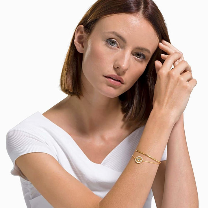 Swarovski Symbolic Mandala Bangle: Gold-Tone & Green – Style #5521493 - View 3