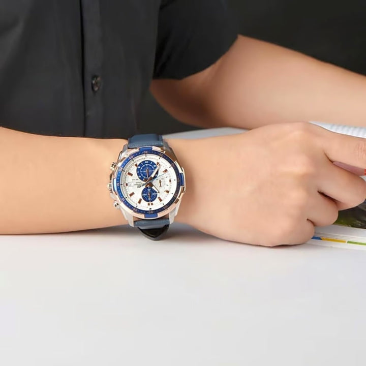 Casio Edifice EFR-539L-7CVUDF Chronograph Watch with Blue Accents - View 3