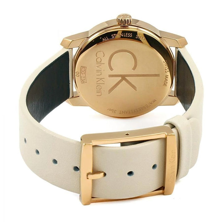 Calvin Klein City Beige Leather Ladies Watch K2G236X6 - View 3