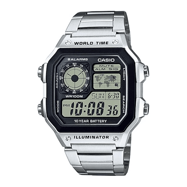 Casio AE-1200WHD-1AVDF World Time Digital Watch - View 1