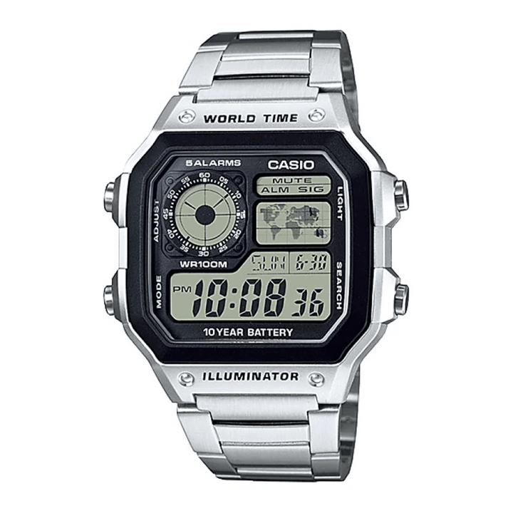 Casio AE-1200WHD-1AVDF World Time Digital Watch - View 1