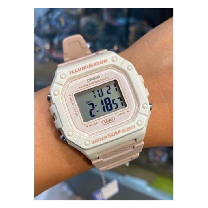 Casio POP W-218HC-4A2VEF Pink Resin Unisex Watch - View 4