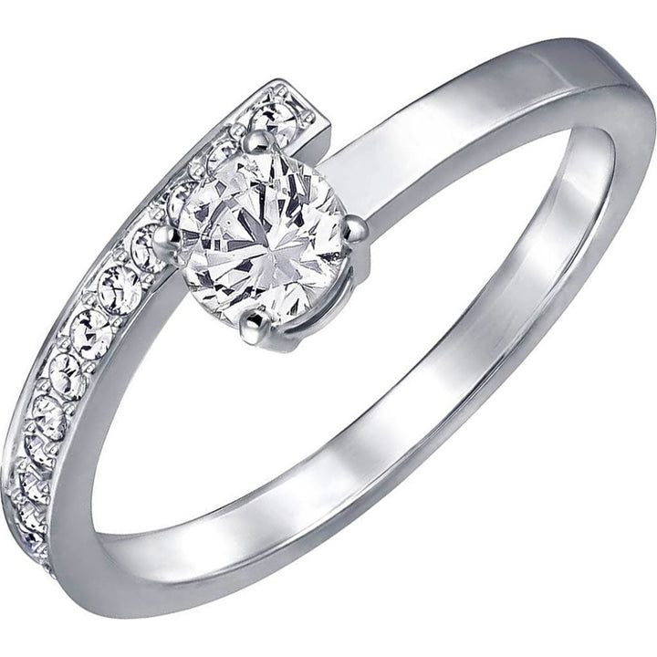 Swarovski Fresh White Crystal Ring, Rhodium Plated - 5235634 - View 2