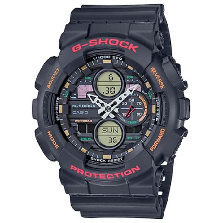 Casio G-Shock GA-140-1A4ER Red Accent Analog-Digital Watch - View 1