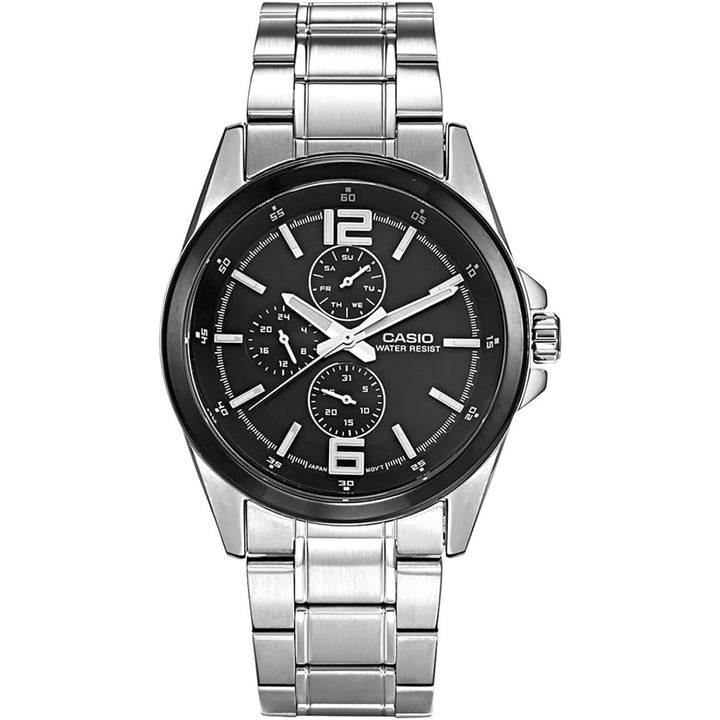 Casio Enticer MTP-E306D-1ADF Men's Black Analog Watch - View 1