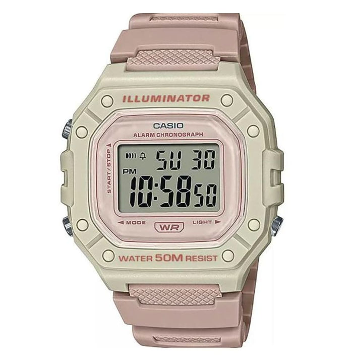 Casio POP W-218HC-4A2VEF Pink Resin Unisex Watch - View 1