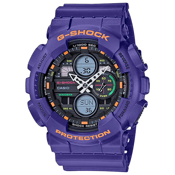 Casio G-Shock GA-140-6ADR Analog-Digital Purple Accent Watch - View 1