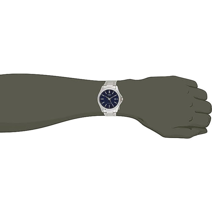 Casio Silver & Blue MTP-1183A-2ADF Classic Watch - View 4