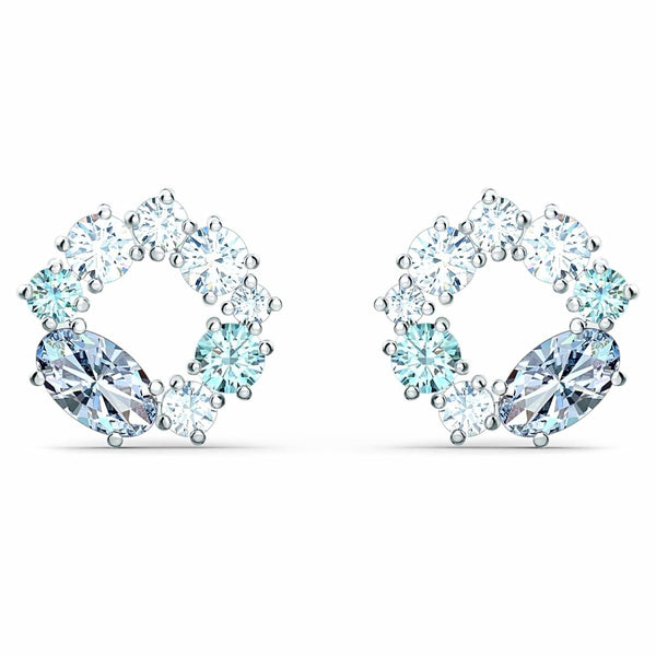Swarovski Attract Circular Stud Earrings - Blue 5570943 - View 1