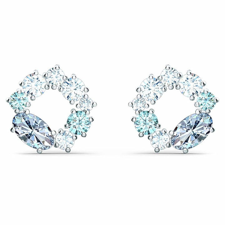 Swarovski Attract Circular Stud Earrings - Blue 5570943 - View 1
