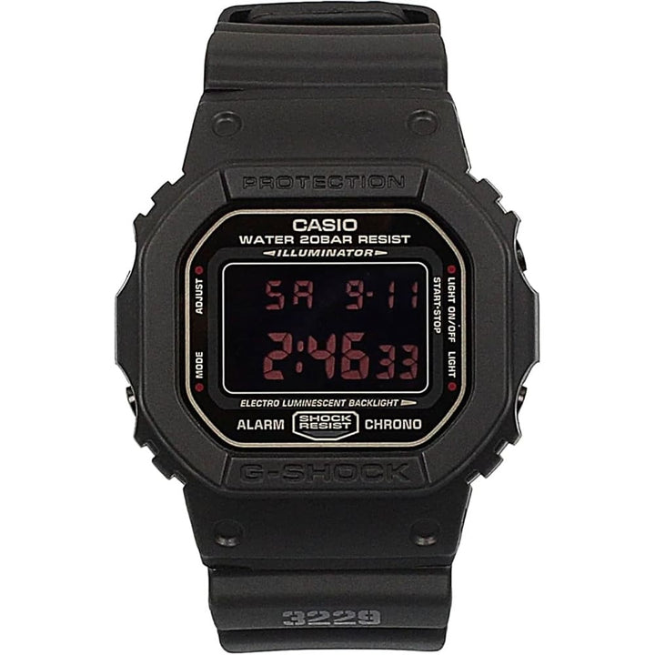 Casio G-Shock DW-5600MS-1DR Matte Black Digital Watch - View 1