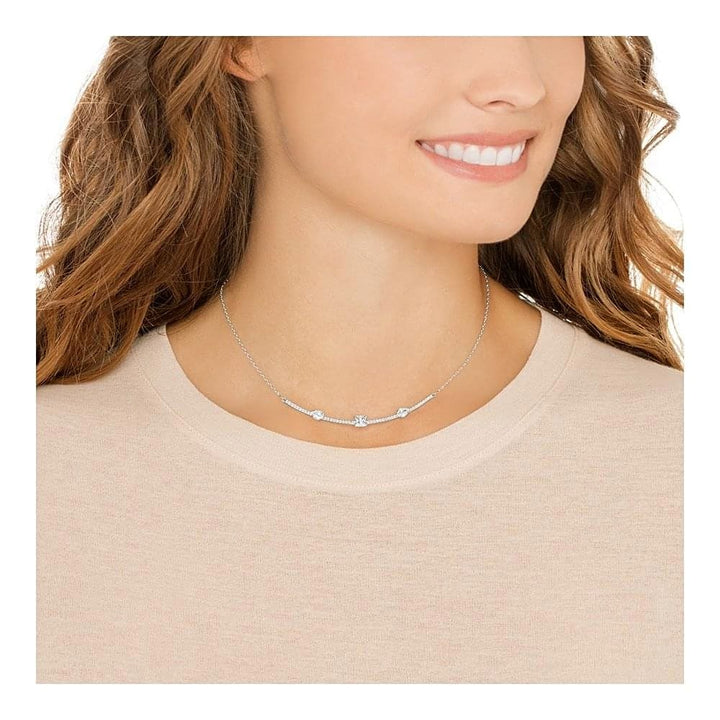 Swarovski Gray Necklace with White Crystal Accents - Model 5272361 - View 3