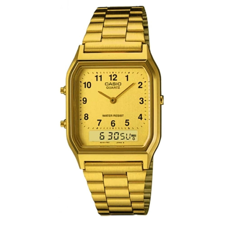 Casio Vintage Gold Tone Digital-Analog Watch AQ-230GA-9B - View 1