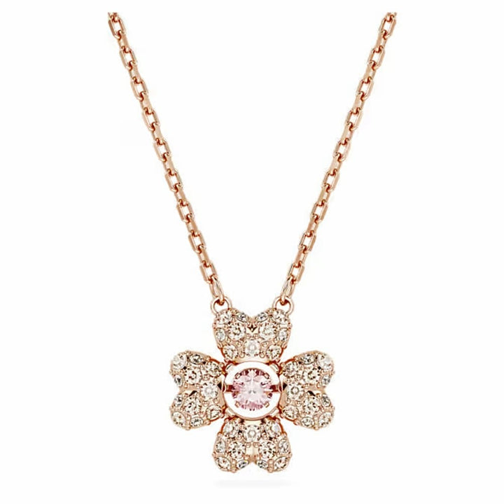 Swarovski Idyllia Clover Pendant, 5674211, Rose Gold-Tone - View 3