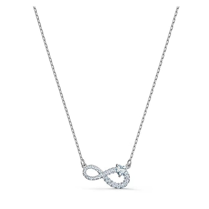 Swarovski Infinity Heart Necklace, Rhodium Plated (Model: 5520576) - View 3