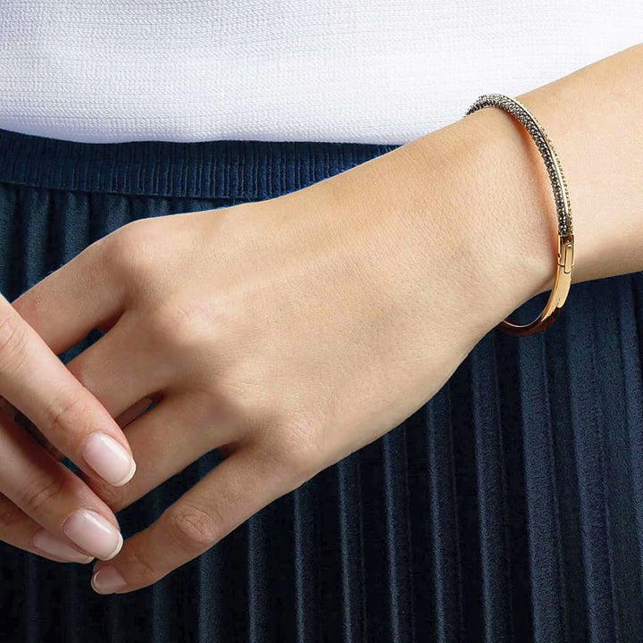 Swarovski Swan Logo Hematite Jet Bangle 5482503 - View 3