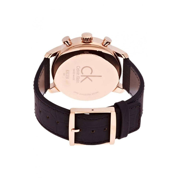 Calvin Klein City K2G276G3 Men's Brown Leather Chronograph Watch - View 3