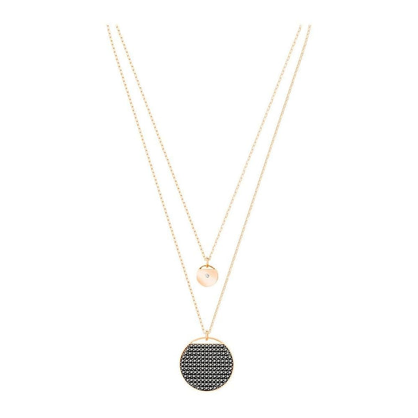 Swarovski Ginger Layered Necklace, Grey & Rose Gold 5347299 - View 1
