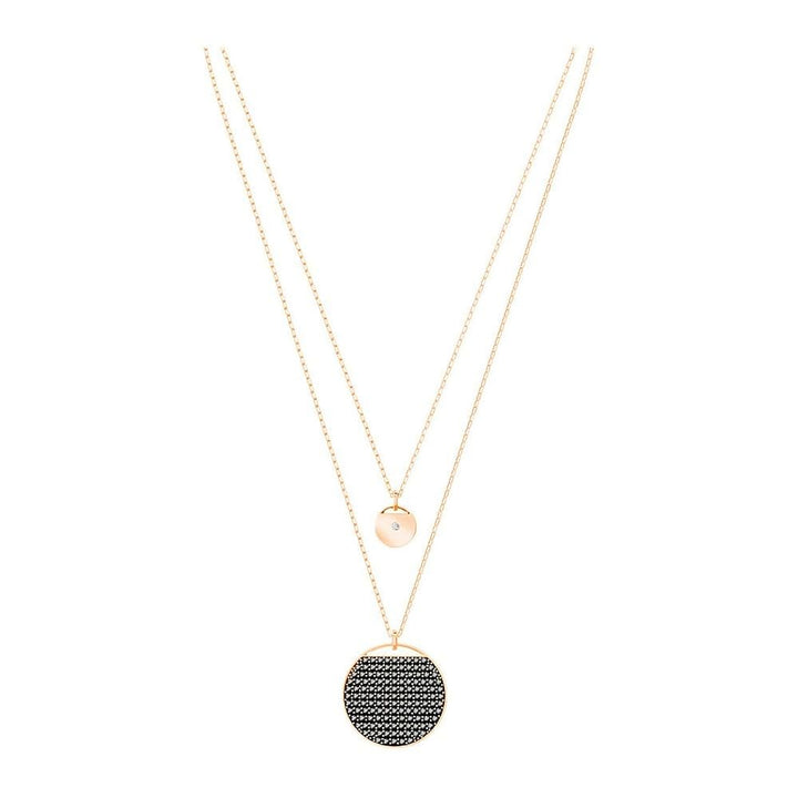 Swarovski Ginger Layered Necklace, Grey & Rose Gold 5347299 - View 1