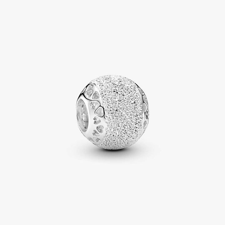 Pandora Glittering Heart Charm 792097 - Sterling Silver Shimmer - View 2