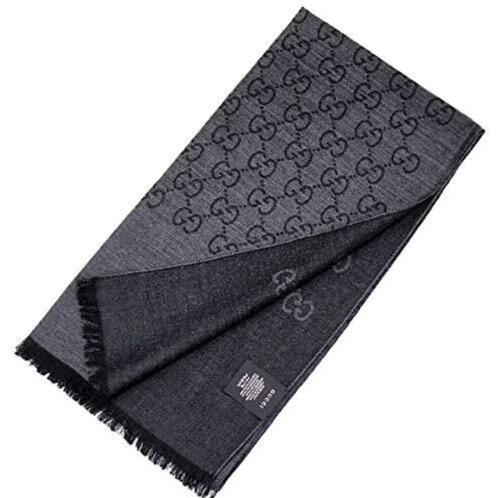 Gucci Anthracite Wool-Silk Scarf 165904-3G646-1100 - View 3