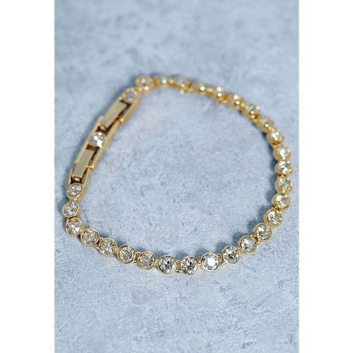 Swarovski Tennis Gold Crystal Bracelet 992889 - View 3