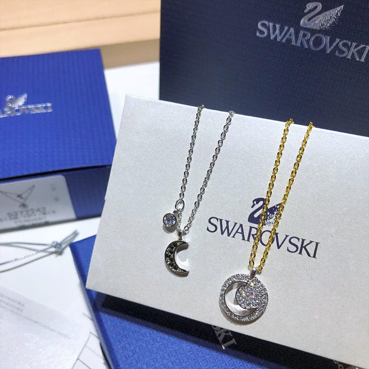 Swarovski Crystal Wishes Moon & Circle Pendant Set 5272242 - View 4