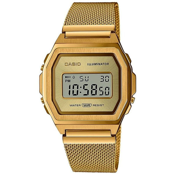 Casio Vintage A1000MG-9EF Gold Digital Watch - View 1
