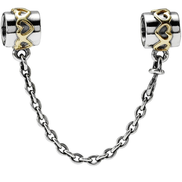 Pandora Love Heart Two-Tone Safety Chain 790307-05 - View 1