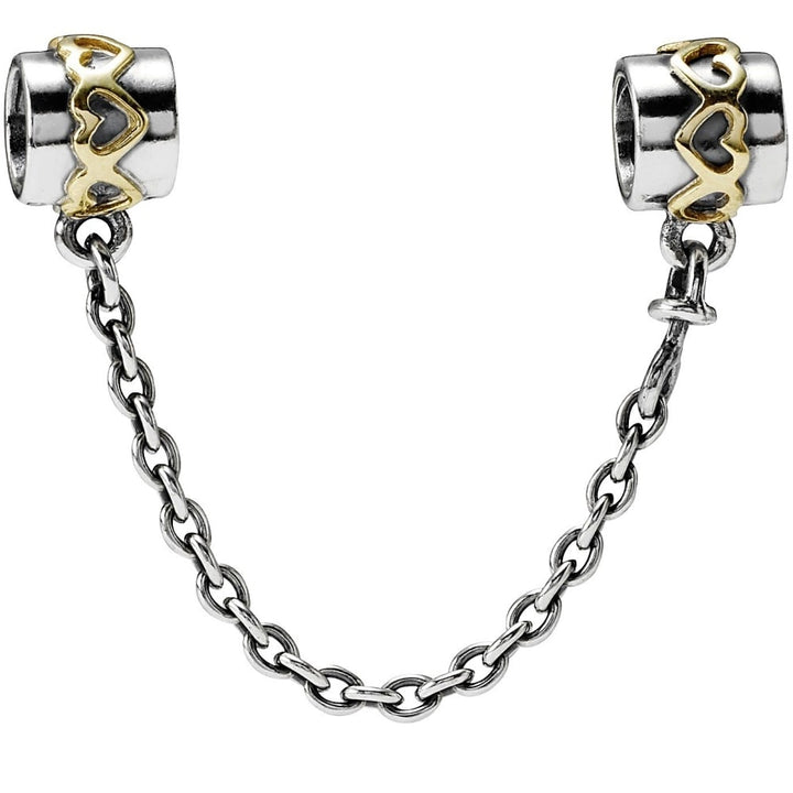 Pandora Love Heart Two-Tone Safety Chain 790307-05 - View 1