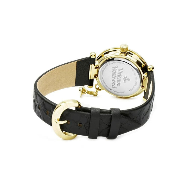 Vivienne Westwood Orb II Black Leather Ladies Watch VV006BKGD - View 4