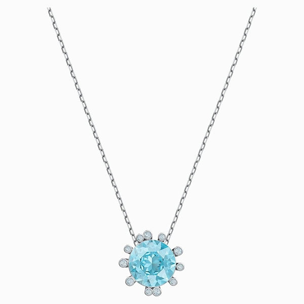 Swarovski Olive Aqua Pendant, 5479930 - Modern Crystal Necklace - View 1