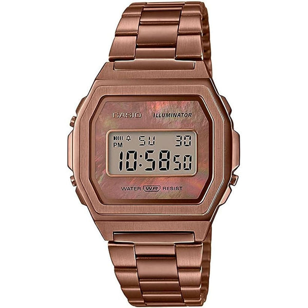 Casio Vintage A1000RG-5EF Rose Gold Stainless Steel Watch - View 1