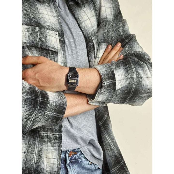 Casio Vintage A100WEGG-1A2EF Iconic Grey Digital Watch - View 4