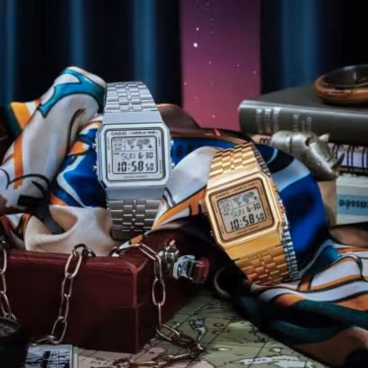 Casio Vintage A500WA-7 Digital Silver Watch - View 4