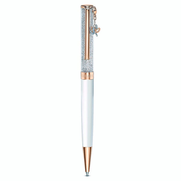Swarovski Crystalline Celebration 2021 Bow Pen - Rose Gold & White (5553339) - View 1