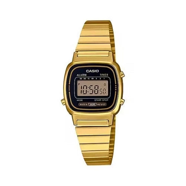 Casio Vintage LA670WGA-1DF Women's Gold Digital Watch - View 1