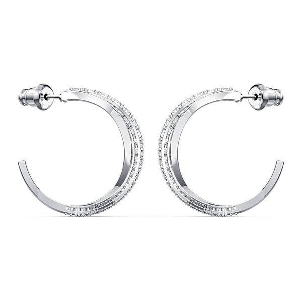 Swarovski Twist White Hoop Earrings 5563908 - View 1