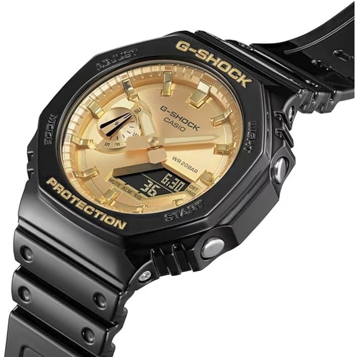 Casio G-Shock GA-2100GB-1AER Black & Gold Digital-Analog Watch - View 2