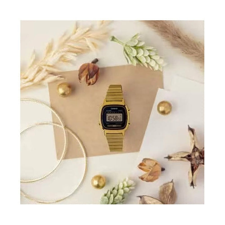 Casio Vintage LA670WGA-1DF Women's Gold Digital Watch - View 2