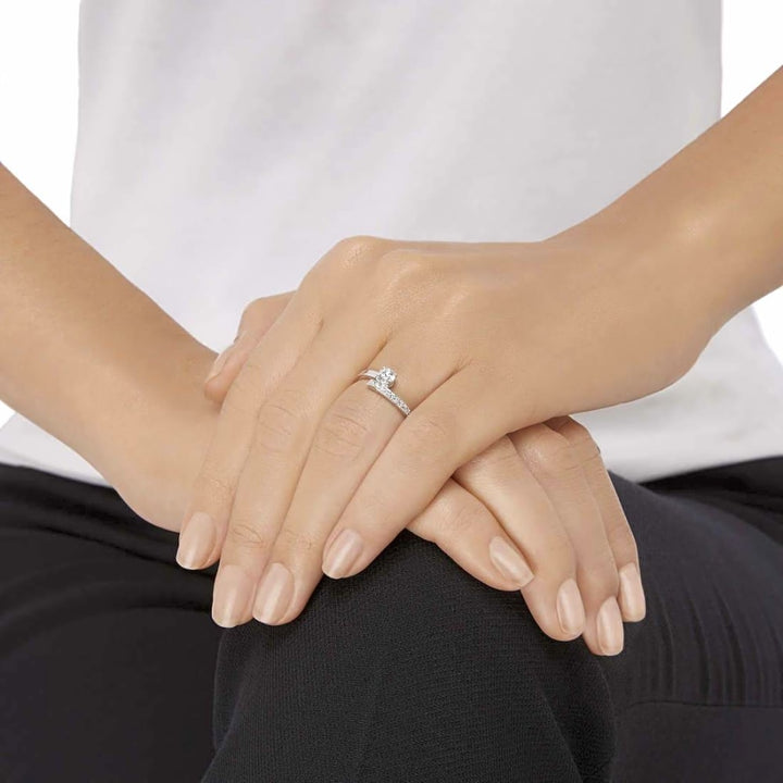 Swarovski Fresh White Crystal Ring, Rhodium Plated - 5235634 - View 3