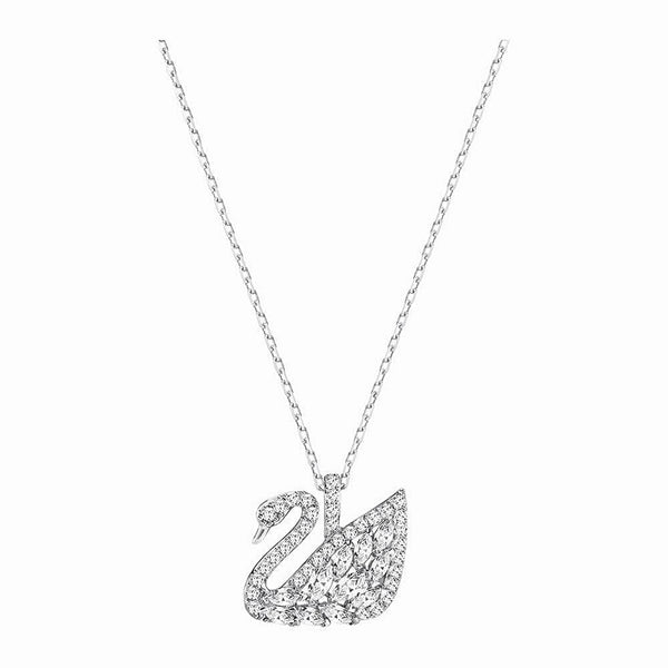 Swarovski Rhodium Plated Iconic Swan Pendant 5296469 - View 1