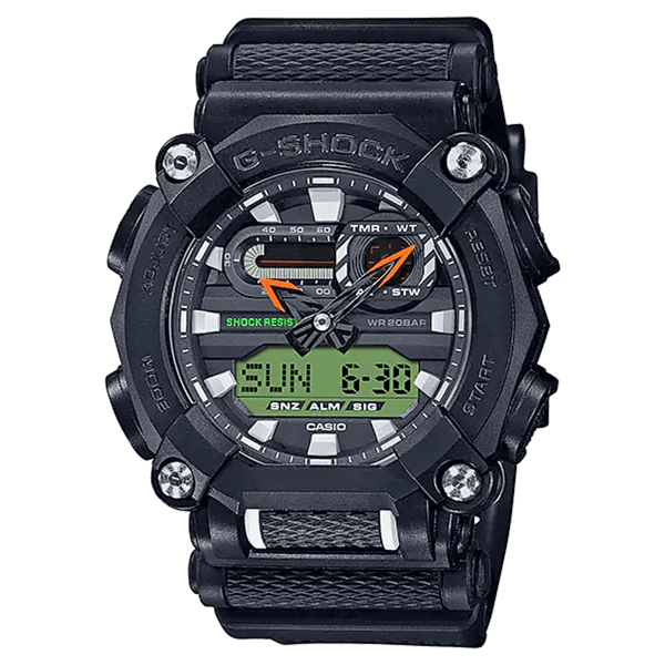 Casio G-Shock GA900E-1A3DR Analog-Digital Black Resin Watch - View 1