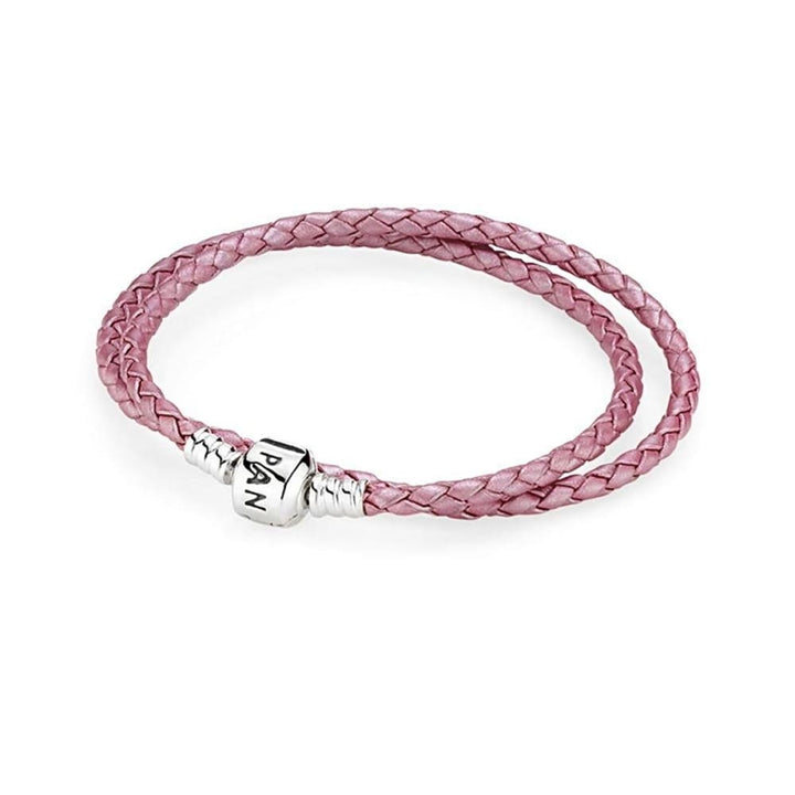 Pandora Moments Double Pink Leather Bracelet 590705CMP-D2 - View 3