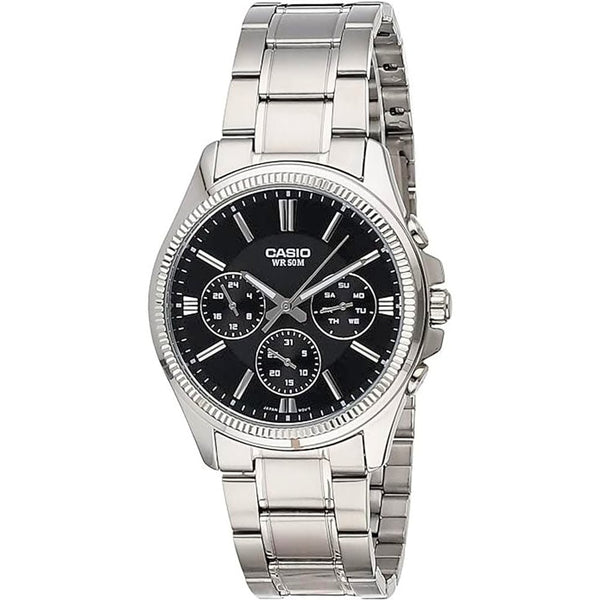 Casio Enticer MTP-1375D-1AVDF Men's Stainless Steel Analog Watch - View 1