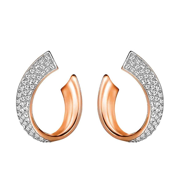 Swarovski Exist Rose Gold Pearl Drop Earrings 5192261 - View 1