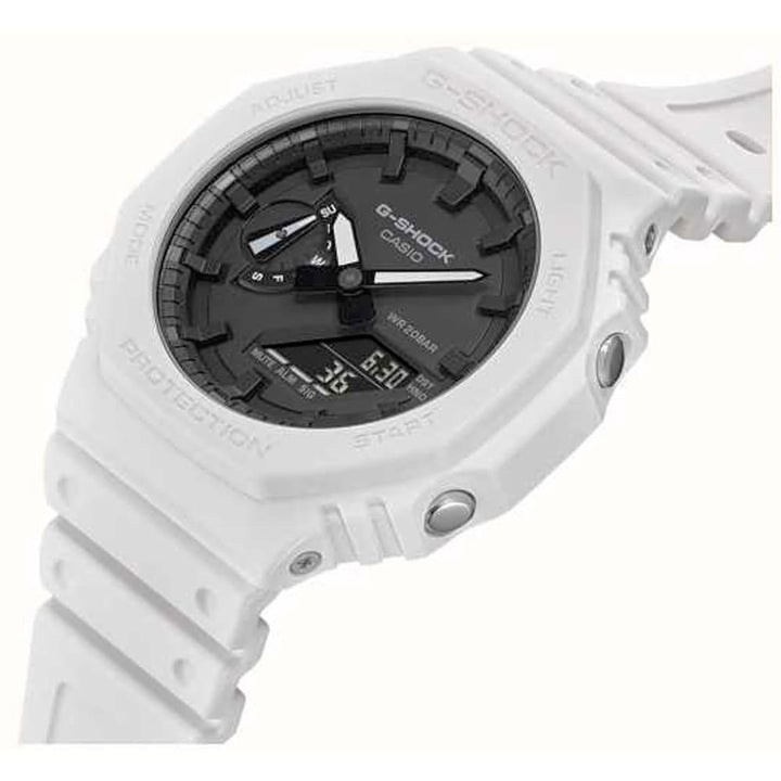 Casio G-Shock GA-2100-7AER Analog-Digital White Resin Watch - View 3
