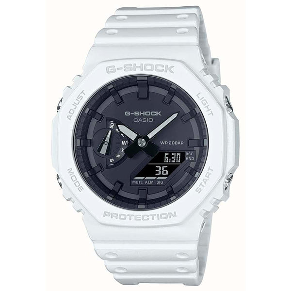 Casio G-Shock GA-2100-7AER Analog-Digital White Resin Watch - View 1